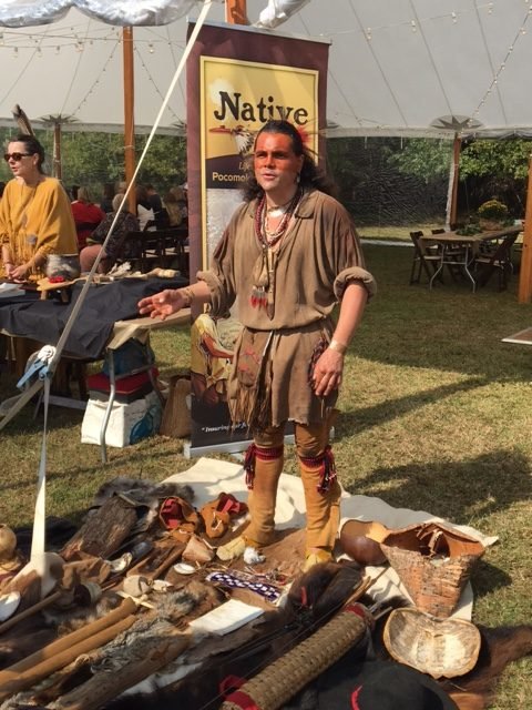 man dressed as native american