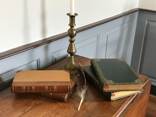 books on a table